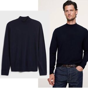 Banana republic men’s navy blue Merino wool sweater Sz L tall
